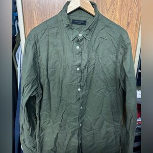 All Saints - Green Button Down